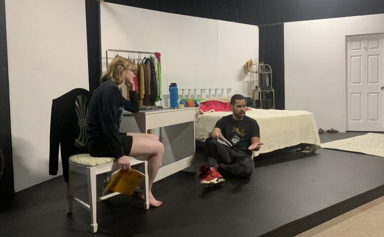 Adrienne Jane and Michael Alexander in rehearsal for I & You
