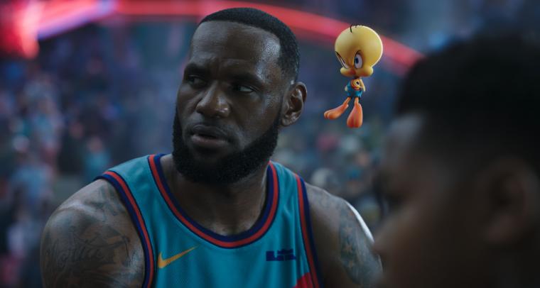 LeBron James and Tweety in Space Jam: A New Legacy