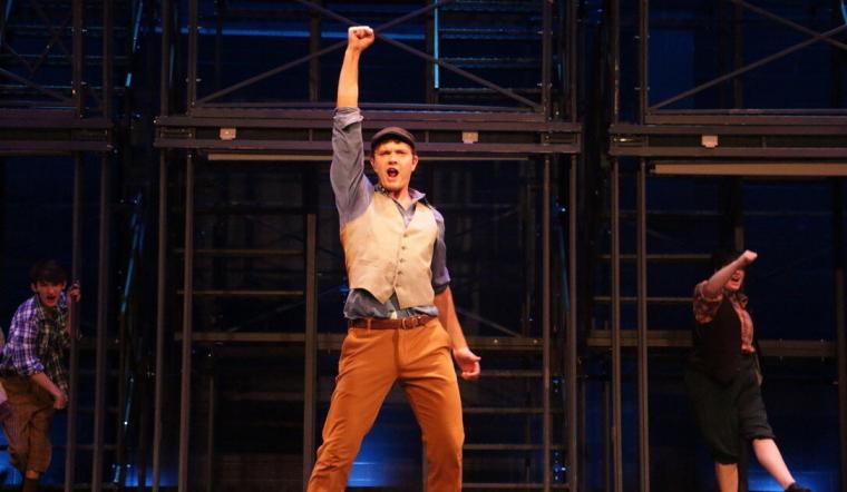 Andrew Arevalo in Newsies: The Musical