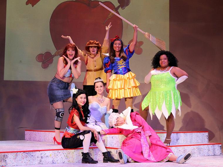 Sydney Dexter, Quinn Mei Lysaght, Krianna Walljasper, Erica Lee Bigelow, Kim Kurtenbach, Shelley Walljasper, and Tammie Harris in Disenchanted!