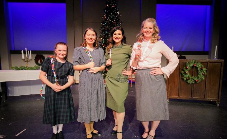Peyton Beck, Megan Winchelle, Leslie Aboud, and Emily Brooks in "Irving Berlin's Holiday Inn"