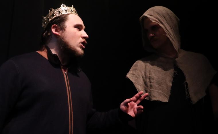 Keenan Ellis and Eli Bates in Macbeth