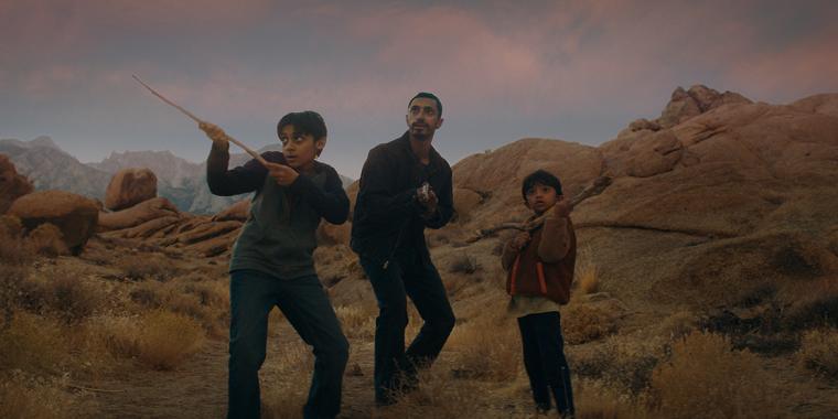 Lucien-River Chauhan, Riz Ahmed, and Aditya Geddada in Encounter