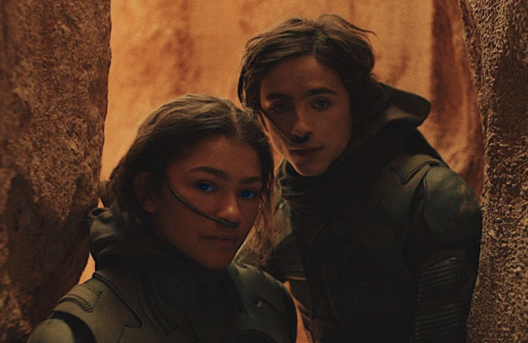 Zendaya and Timothee Chalamet in Dune