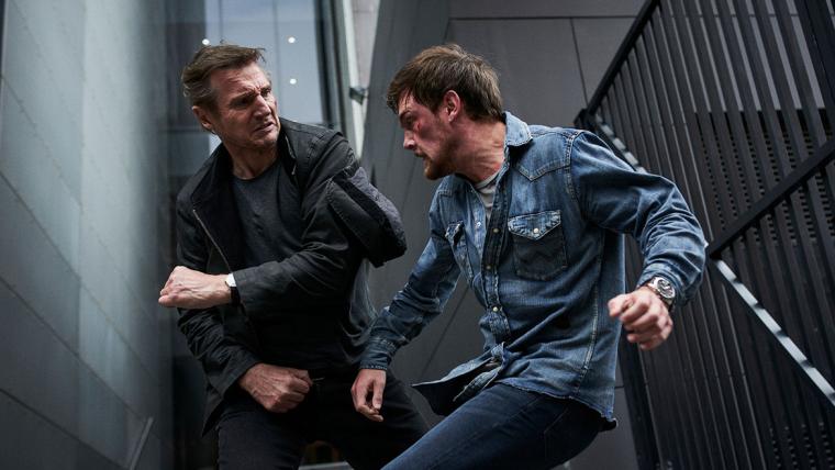 Liam Neeson and Taylor John Smith in Blacklight