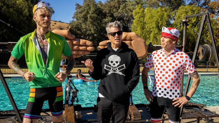 Machine Gun Kelly, Johnny Knoxville, and Steve-o in Jackass Forever