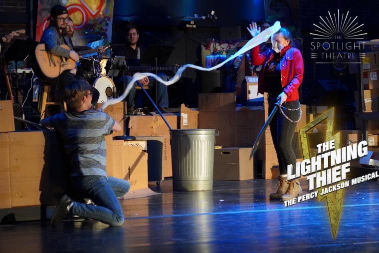Joseph Lasher and Katie Griswold in The Lightning Thief: The Percy Jackson Musical