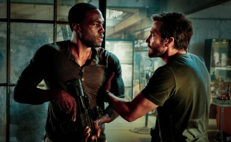 Yahya Abdul-Mateen II and Jake Gyllenhaal in Ambulance