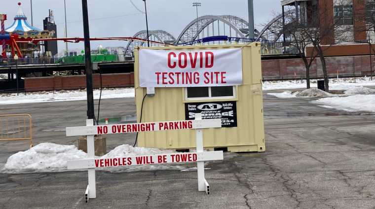 COVID-19 Testing Site in Downtown Davenport - February 1, 2022