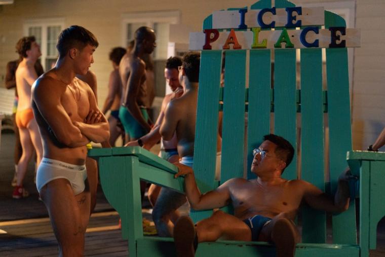 Joel Kim Booster and Bowen Yang in Fire Island