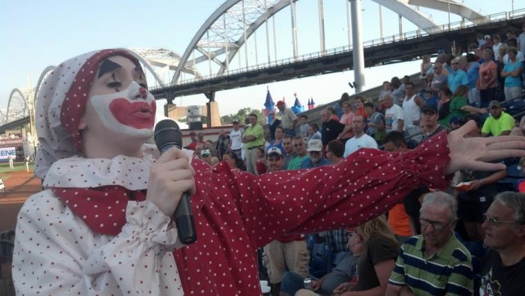 Showtime Pal performs at Modern Woodmen Park