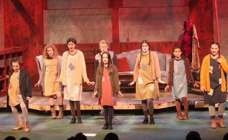 ensemble members in the Timber Lake Playhouse's "Annie"