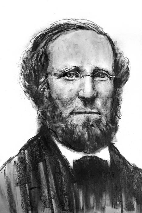 Benjamin Dann Walsh drawing by Bruce Walters.