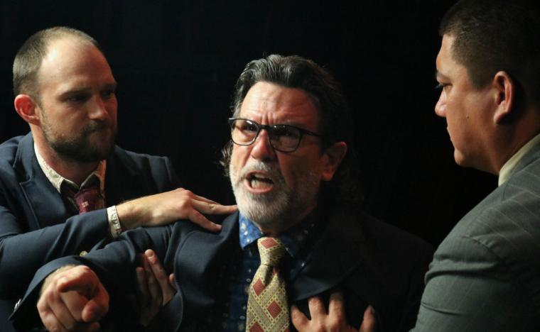 Cole McFarren, Mark Garden, and Michael Hernandez in 12 Angry Jurors (photo by Jesse Mohr)