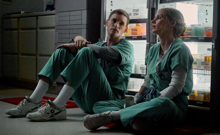 Eddie Redmayne and Jessica Chastain in The Good Nurse