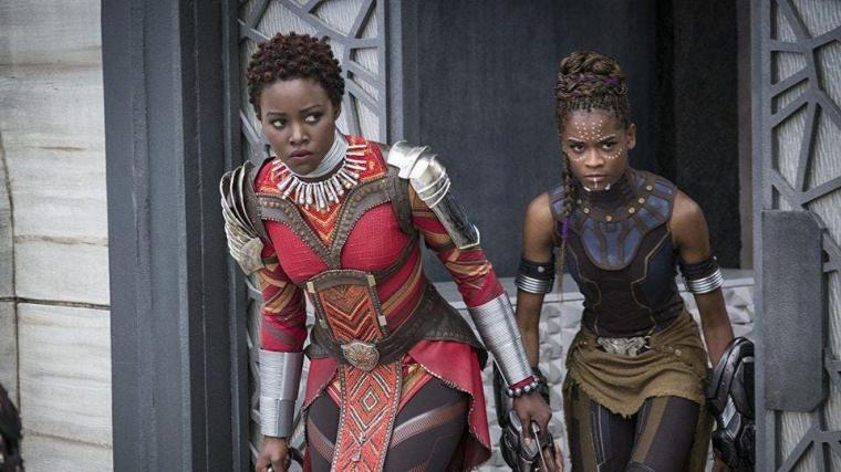 Lupita Nyong'o and Letitia Wright in Black Panther: Wakanda Forever