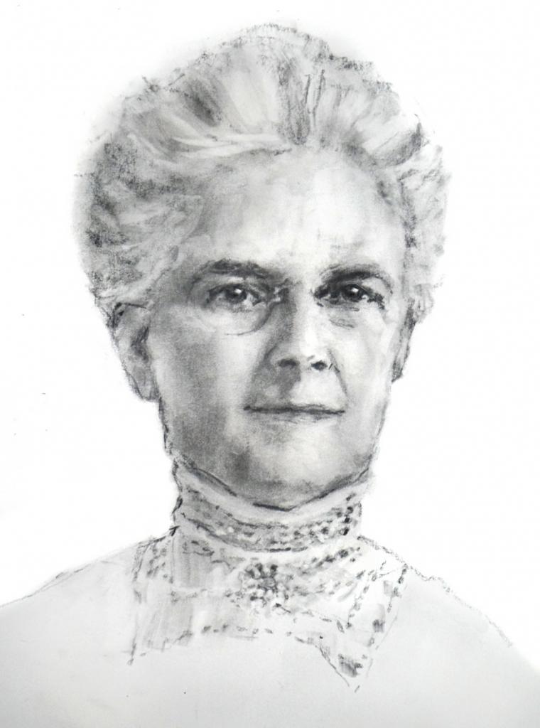 Ellen Gale drawing by Bruce Walters.