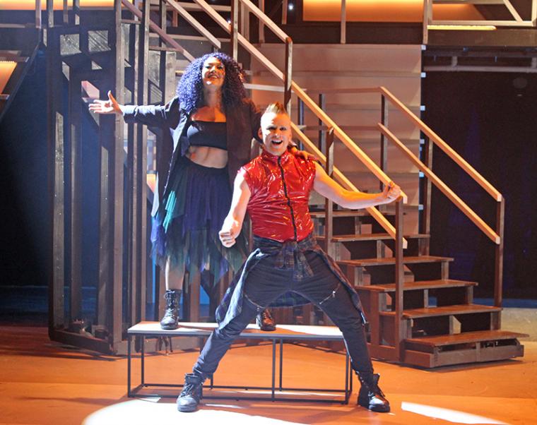 Natalie Carrera and Bobby Becher in We Will Rock You