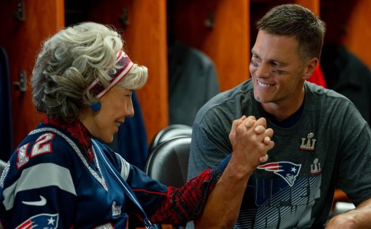 Lily Tomlin and Tom Brady in 80 for Brady