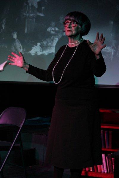 Dee Canfield in Spotlight on Susan Glaspell (photo by Mattie Gelaude)