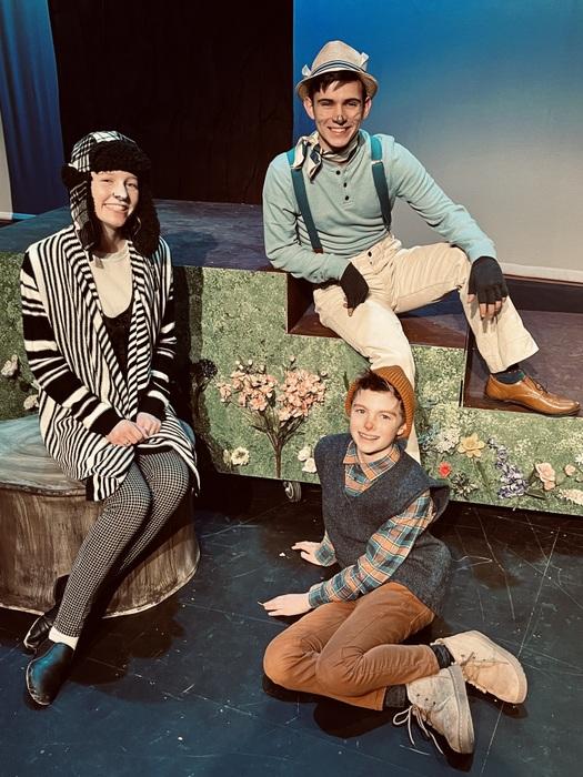 Elizabeth Young, William Sivula, and Bryton Dougherty in "The Wind in the Willows"