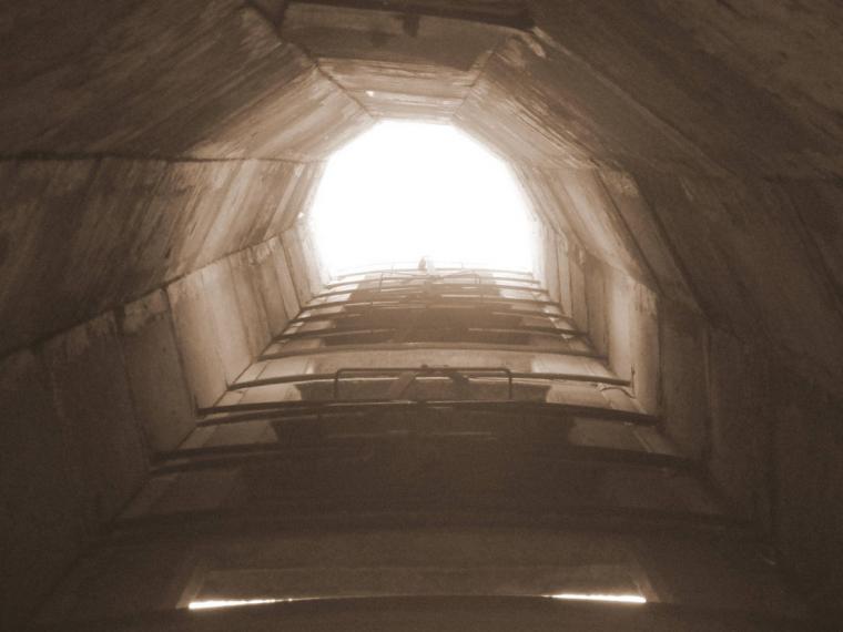 Ethanol - First Place - Margaret Sherwin, "Down or Up" (inside an old silo)