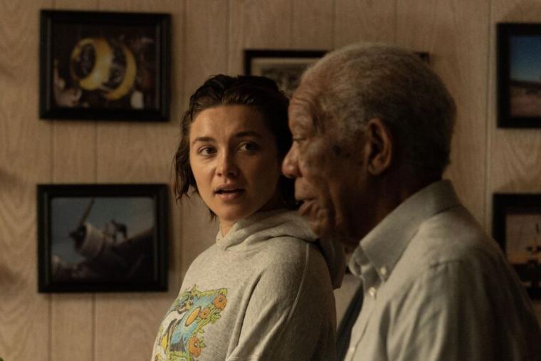 Florence Pugh and Morgan Freeman in A Good Person