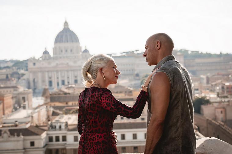 Helen Mirren and Vin Diesel in Fast X