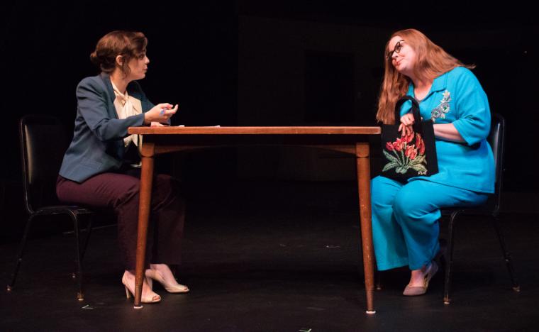 Maddie Gelaude and Cynthia Taylor in Stop Kiss (photo by Jesse Mohr)