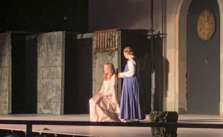 Olivia Akers and Kaylee Gundling in Othello