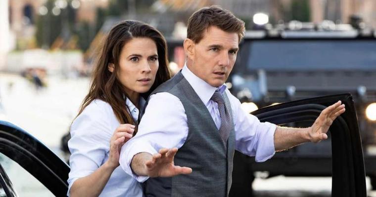 Hayley Atwell and Tom Cruise in Mission: Impossible - Dead Reckoning Part One