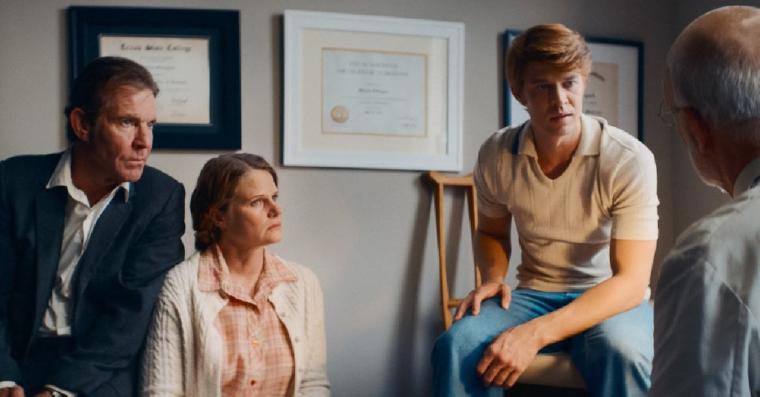 Dennis Quaid, Joelle Carter, and Colin Ford in The Hill