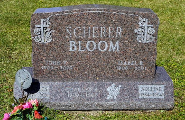 John and Isabel Bloom gravestone