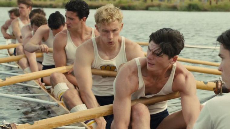Callum Turner (the blond) in The Boys in the Boat