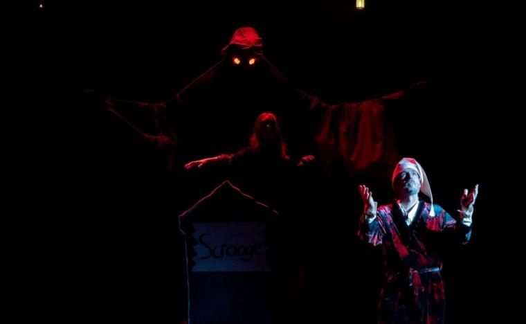 Marissa Pedersen and Doug Alderman in A Christmas Carol: The Musical (photo by Nat20 Photography)