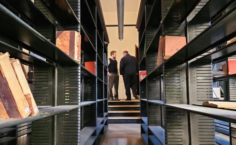 Titus Jildera and Jeremy Mahr in The Stacks: An Immersive Mystery