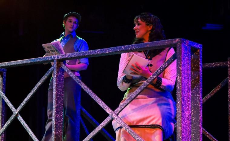 Joey Dryoel and Hillary Erb in Newsies: The Musical