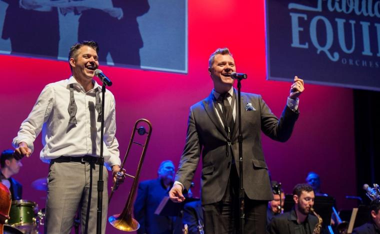 Clay Johnson and Jeremy Davis of the Fabulous Equinox Orchestra, which will return to the QC this November.