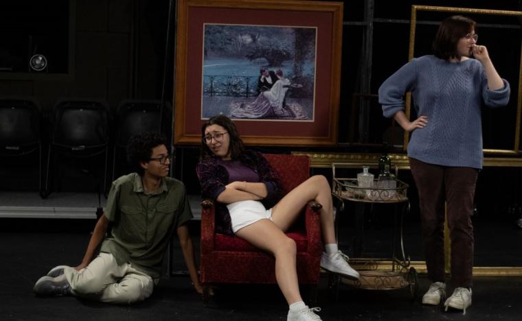 DJ Roberts, Lydia Benesh, and Megan Yarusso in "The Philanderer"