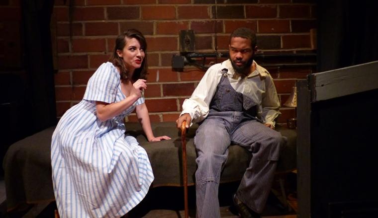 Lily Blouin and Anthony Mitchell in Of Mice & Men