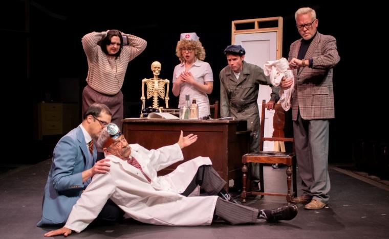Tim Burrow, Kaylee Gunding, Pat Flaherty, Elane Edwards, Greg O'Neill, and Scott Gehret in The Sunshine Boys