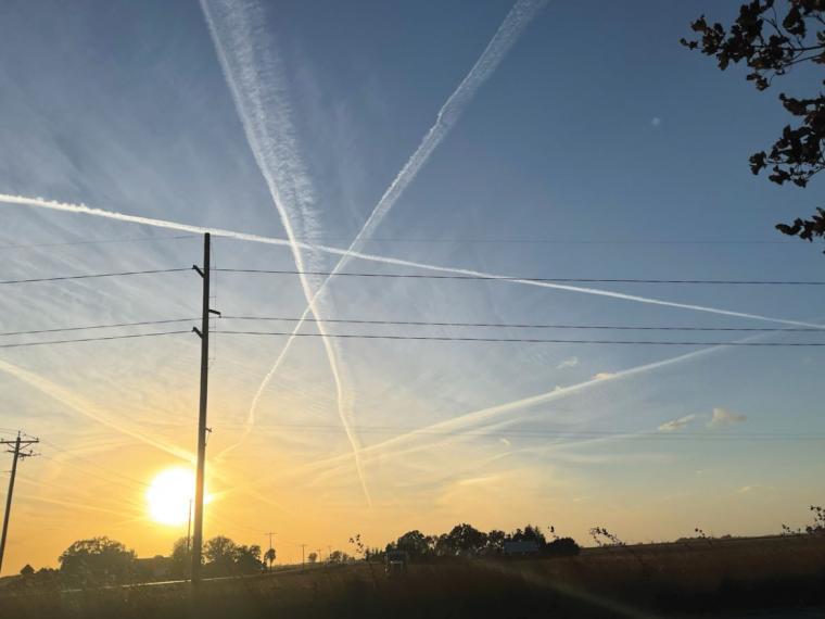 Unnatural Clouds Over Western Illinois, October 13, 2024