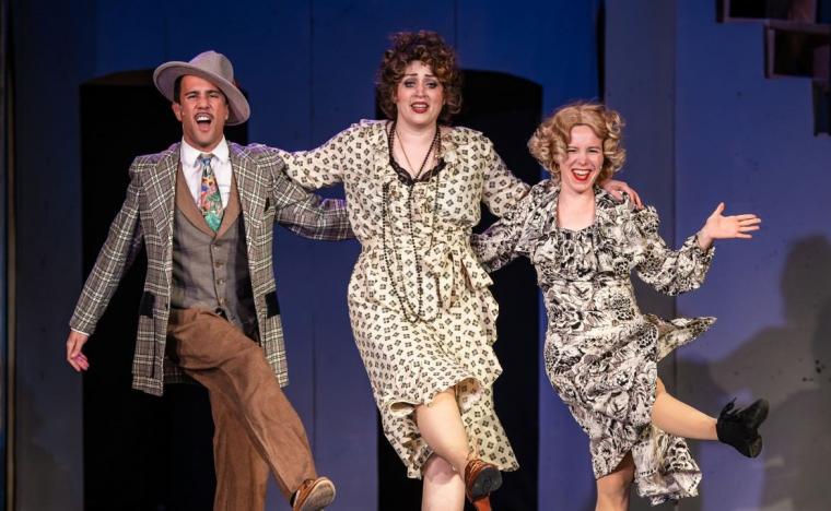 Tommy Ratkiewicz-Stierwalt, Sara Wegener, and Sydney Crumbleholme in Annie (photo by Nat20 Photography)