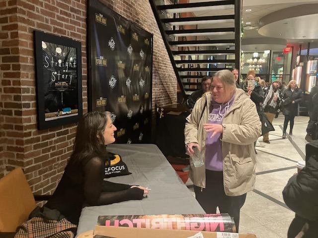 Yoder greets "Nightbitch" fans on Friday night, Dec. 13, 2024 (photo by Jonathan Turner).