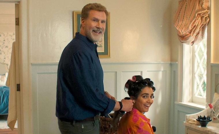 Will Ferrell and Geraldine Viswanathan in You're Cordially Invited