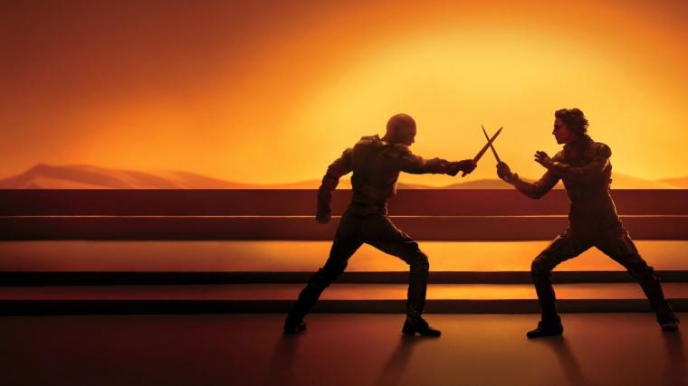 Austin Butler and Timothee Chalamet in Dune: Part Two