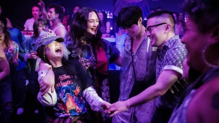 Kelly Marie Tran, Lily Gladstone, Han Gi-chan, and Bowen Yang in The Wedding Banquet