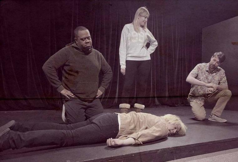Keenen Wilson, Bella Kuta, Calvin Vo, and Max Robnett rehearse Haus of Ruckus' "Zooted Suits" at the Black Box Theatre -- April 25 through May 4.