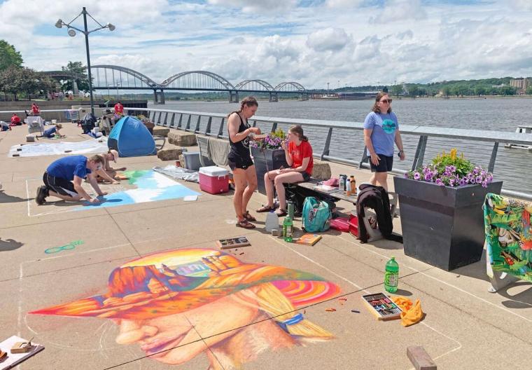 2025 Quad Cities Chalk Art Fest at Schwiebert Riverfront Park -- May 31 and June 1.