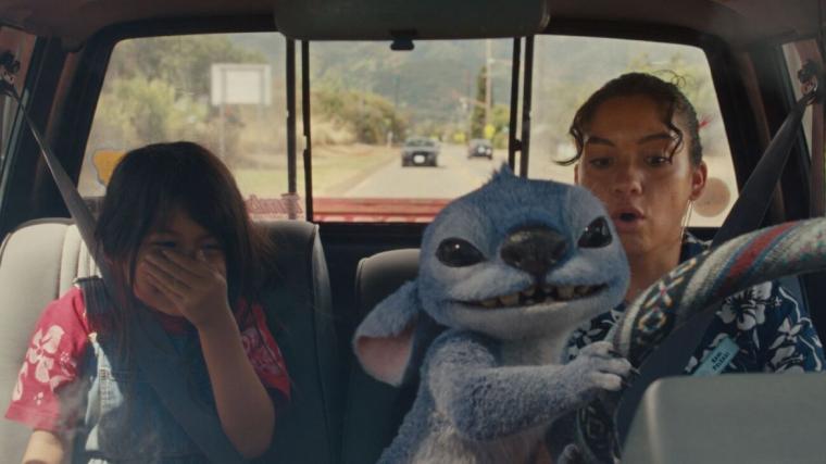 Maia Kealoha, "Chris Sanders," and Sydney Elizebeth Agudong in Lilo & Stitch